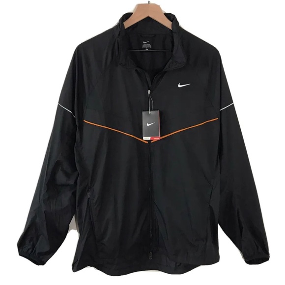 Nike Jackets & Coats Nike Reflective Jacket Black Orange Full Zip